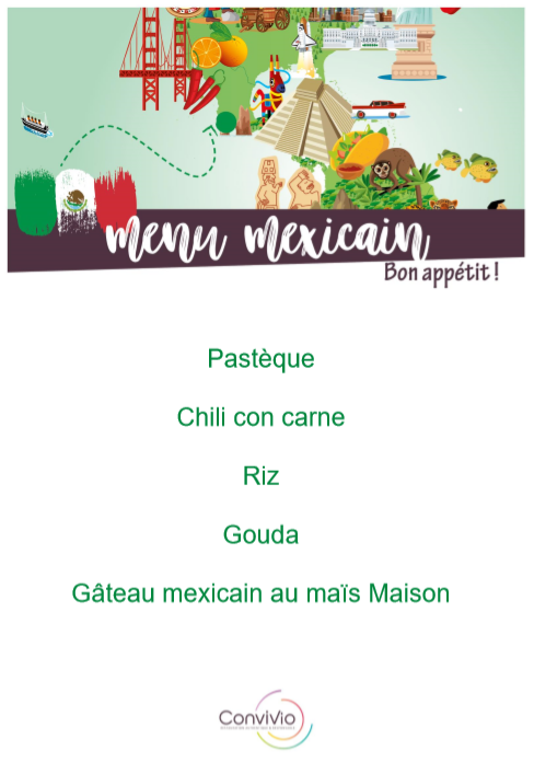 menu mexicain - Ecole Saint-Vincent